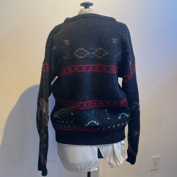 Vintage woolrich wool sweater deer festive - Picture 2 of 3